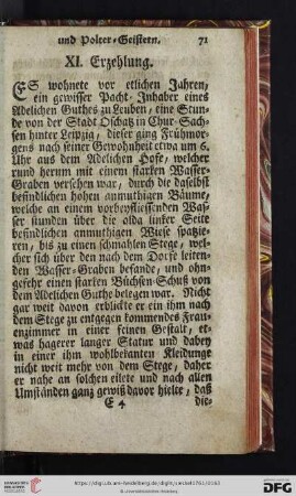 XI. Erzehlung