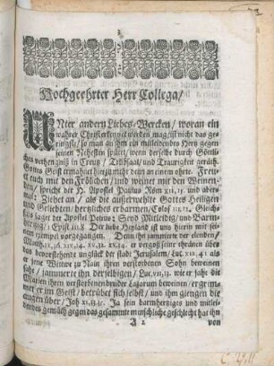 Hochgeehrter Herr Collega/