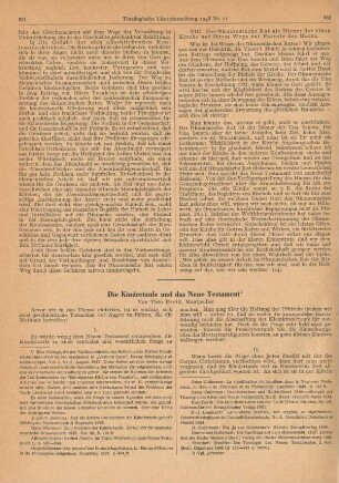 651-660 Die Kindertaufe und das Neue Testament