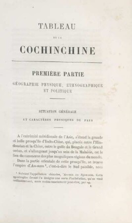 Première partie. Géographie physique, ethnographique et politique