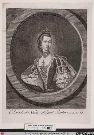 Bildnis Charlotte (Sophie Ch.), Königin von Großbritannien u. Irland, geb. Prinzessin von Mecklenburg-Strelitz