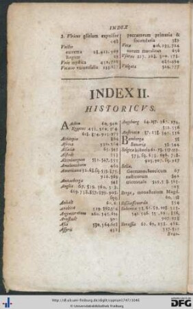 Index II. Historicus.