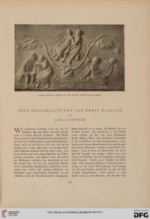 Neue Holzskulpturen von Ernst Barlach