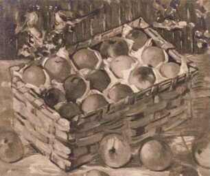 Korb mit Pfirsichen