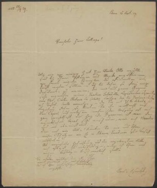 Theodor Friedrich Ludwig Nees von Esenbeck, Brief