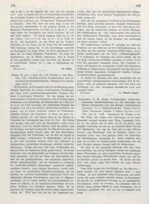 171-172 [Rezension] König, Eduard, Das alttestamentliche Prophetentum und die moderne Geschichtsforschung