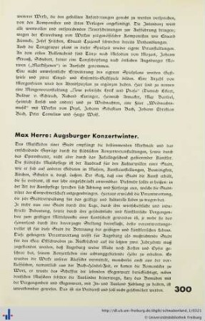 Augsburger Konzertwinter.