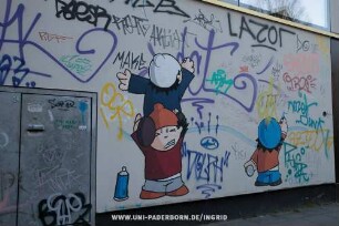 OCR | MAKE | LAZor | PANIA | frei | "DOLPH" | Refugees Welcome! | nozer _DUNK | SNAKE