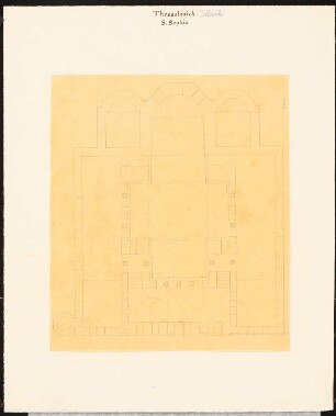 S. Sophia (Hagia Sophia), Thessaloniki: Grundriss (vermutlich nach Charles Texier und Richard P. Pullan, XXXVI)