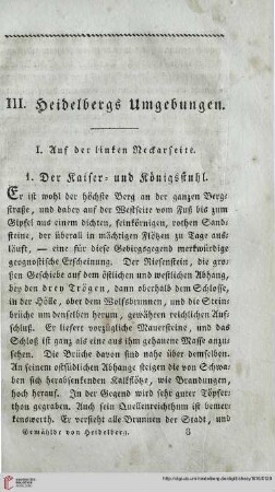 III. Heidelbergs Umgebungen