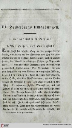 III. Heidelbergs Umgebungen
