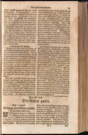 Das I. capitel. Anlegung eines küchen-gartens