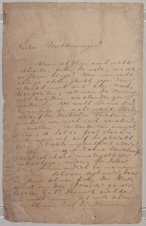 Richard Wagner (1813-1883) Autographen: Brief von Richard Wagner an Anton Mitterwurzer - BSB Autogr.Cim. Wagner, Richard.25