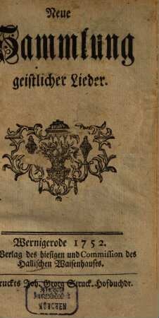 Neue Sammlung geistlicher Lieder