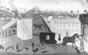 Sohland a. Rotstein. Eichler-Windmühle, historische Ansicht