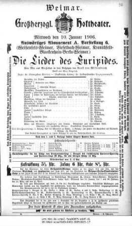 Die Lieder des Euripides