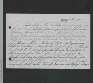 Brief von Antonie Traun an Dorothee von Velsen