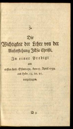 3. Die Wichtigkeit der Lehre von der Auferstehung Jesu Christi