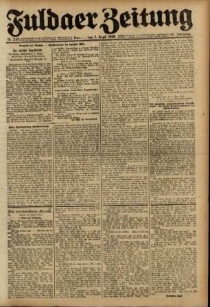 Ausgabe vom Donnerstag, den 05. September 1918.