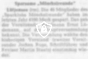 Sparsame "Mönchsfreunde"