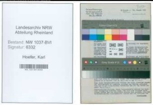 Entnazifizierung Karl Hoefer , geb. 03.09.1902 (Prokurist)