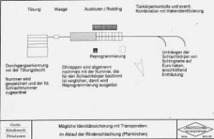 Mögliche Identitätssicherung mit Transpondern im Ablauf der Rinderschlachtung (Pfarrkirchen)