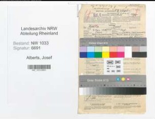 Entnazifizierung Josef Alberts , geb. 07.01.1915 (Polizeibeamter)
