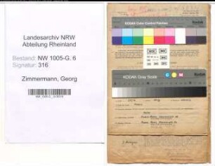 Entnazifizierung Georg Zimmermann , geb. 01.06.1913 (Angestrellter)