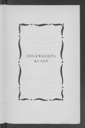 Angewandte Kunst