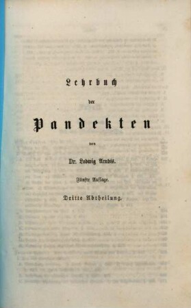 Lehrbuch der Pandekten. 3