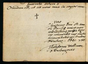 148v, Flensburg ; 07.02.1641 / Theodorus Mollmann