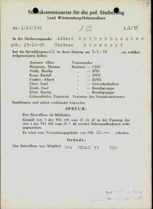 Rothenhäusler, Albert