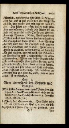 Cap. 3. Vom Unterschied des Gesetzes und Evangelii.