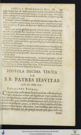 Epistola XIII. & XIV.