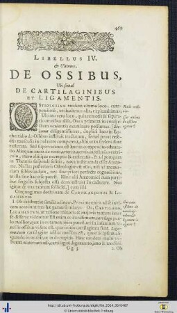 Libelli IV. De Ossibus.