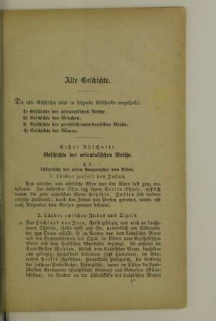 Erster Abschnitt. Geschichte orientalischen Reiche