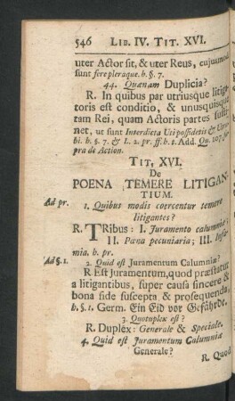 Tit. XVI. De Poena Temere Litigantium