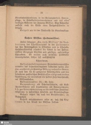 Äußere Mission. (Heidenmission)