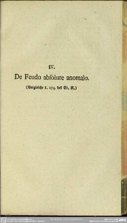 IV. [VI.] De Feudo absolute anomalo