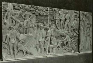 Zwei Stele, Modelle für das Ehrenmahl in Buchenwald