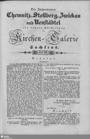 Brünlos (Beschluß), Neumark, Jahnsdorf, Meinersdorf, Ursprung : 22. Lieferung