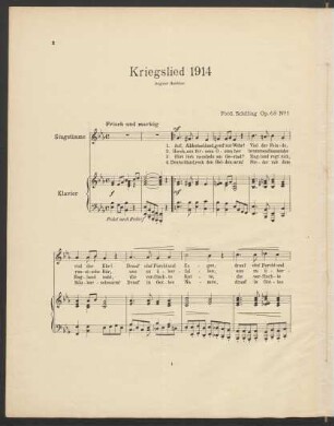Kriegslied 1914