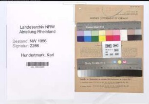 Entnazifizierung Karl Hundertmark , geb. 03.04.1913 (Angestellter)