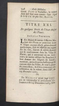 Titre XXI.