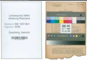 Entnazifizierung Heinrich Duechting , geb. 14.06.1902 (Einrichter)