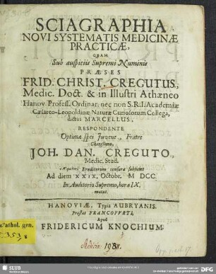 Sciagraphia Novi Systematis Medicinae Practicae