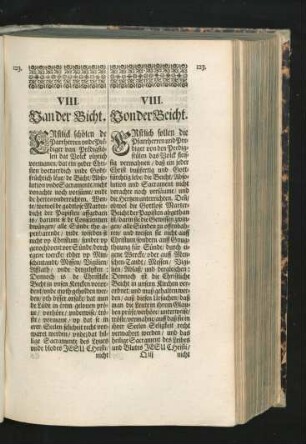 VIII. Von der Beicht.