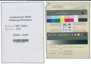 Entnazifizierung Josef Kaiser , geb. 04.11.1899 (Maurerpolier)