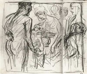 Skizze zum Ölbild "Salome"