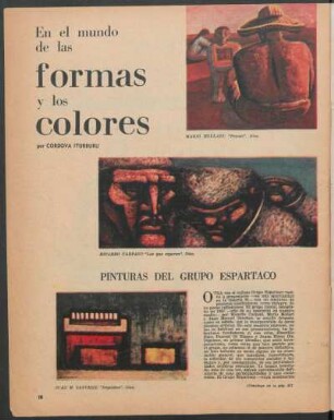 En el mundo de las formas y los colores : Pinturas del grupo Espartaco